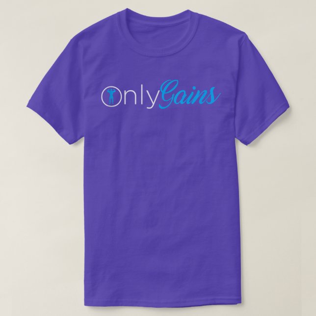Only Gains Gym Parody Only Gainz  T-Shirt (Design vorne)