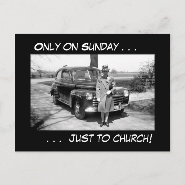 Only on Sunday. . Postkarte (Vorderseite)
