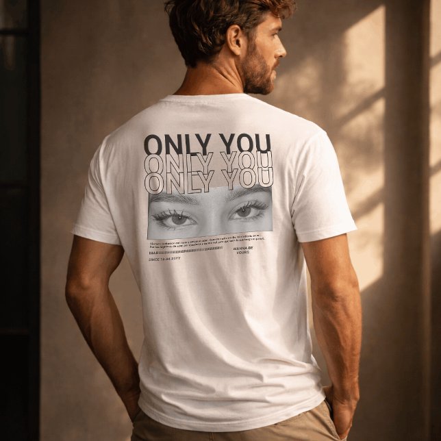 Only You Eyes Personalized Couple Valentine Cute T-Shirt (Von Creator hochgeladen)