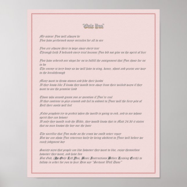 Only You - Poster (Vorne)