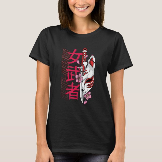 Onna musha Female Samurai Japanischer Krieger Roni T-Shirt (Vorderseite)