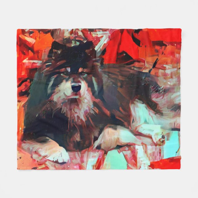 ONNI die finnische Lapphund Fleece Decke 3 Größen (Vorderseite (Horizontal))