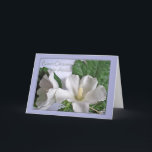Onomastico, Italian Name Day for Friend Karte<br><div class="desc">White Hibiscus flowers decorate the cover of this Name Day card for a friend.  Text on cover in Italian. Art,  image,  and verse copyright © Shoaff Ballanger Studios.</div>