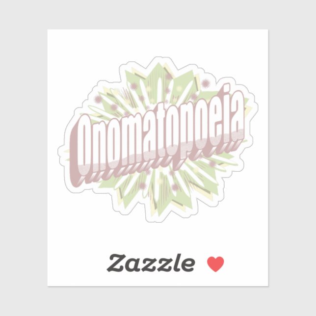 Onomatopoeia Explosion English Language Aufkleber (Blatt)