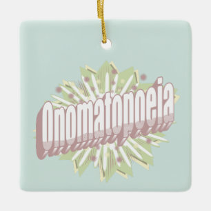 Onomatopoeia Explosion English Language Keramikornament