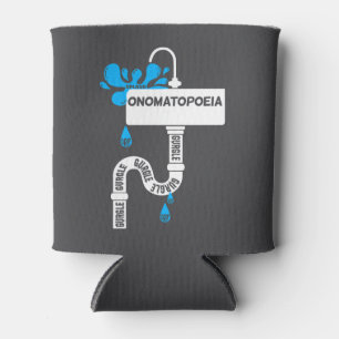 Onomatopoeia kreative Schrift oder Poesie Dosenkühler