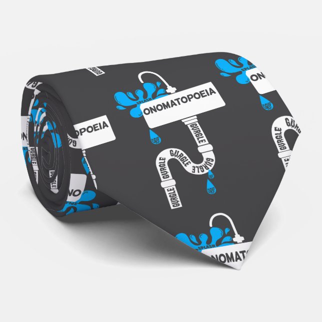 Onomatopoeia kreative Schrift oder Poesie Krawatte (Gerollt)