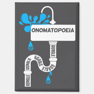 Onomatopoeia kreative Schrift oder Poesie Magnet