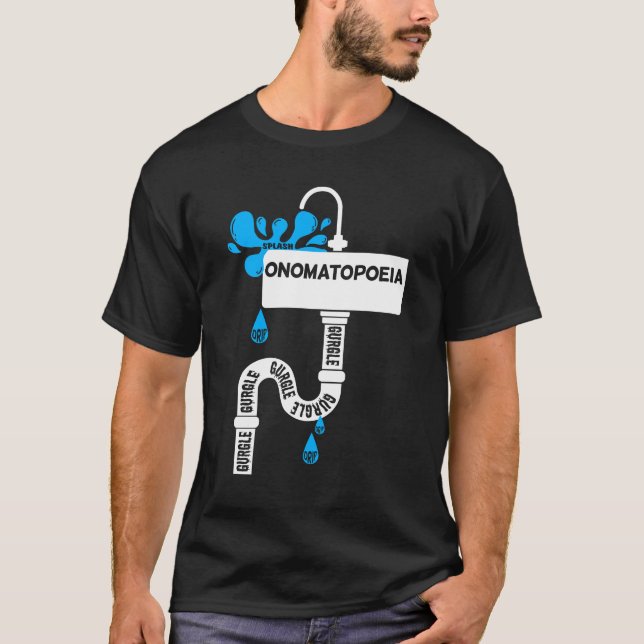 Onomatopoeia kreative Schrift oder Poesie T-Shirt (Vorderseite)