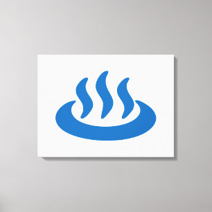 Onsen ♨ heißer Frühling 温Japanisches 泉 Leinwanddruck