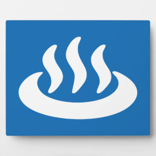 Onsen ♨ Hot Spring 温泉 Japanese Sign Fotoplatte