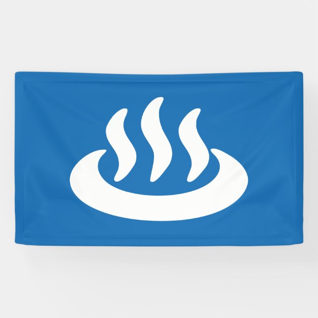 Onsen ♨ Hot Spring 温 japanisches Zeichen Banner (Horizontal)