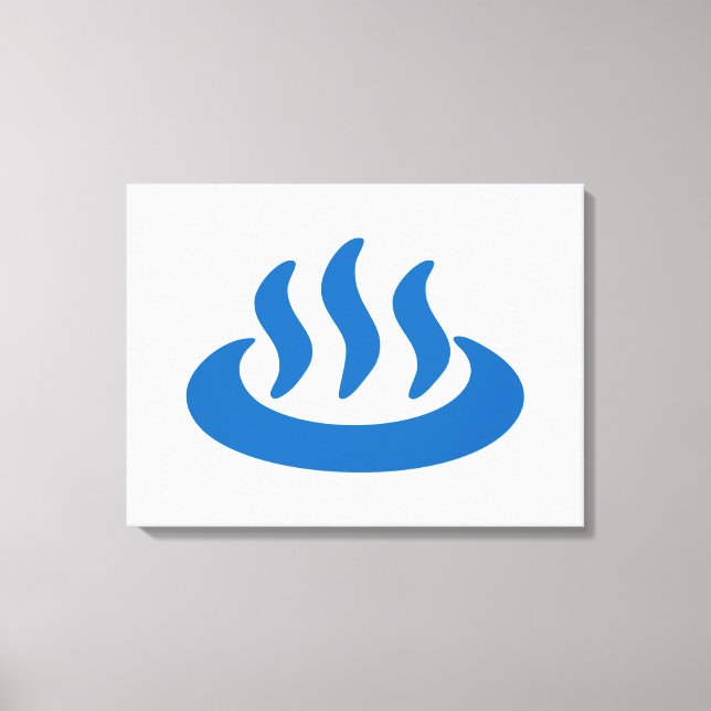 Onsen ♨ Hot Spring 温 japanisches Zeichen Leinwanddruck (Vorderseite)