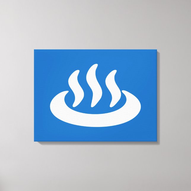 Onsen ♨ Hot Spring 温 japanisches Zeichen Leinwanddruck (Vorderseite)