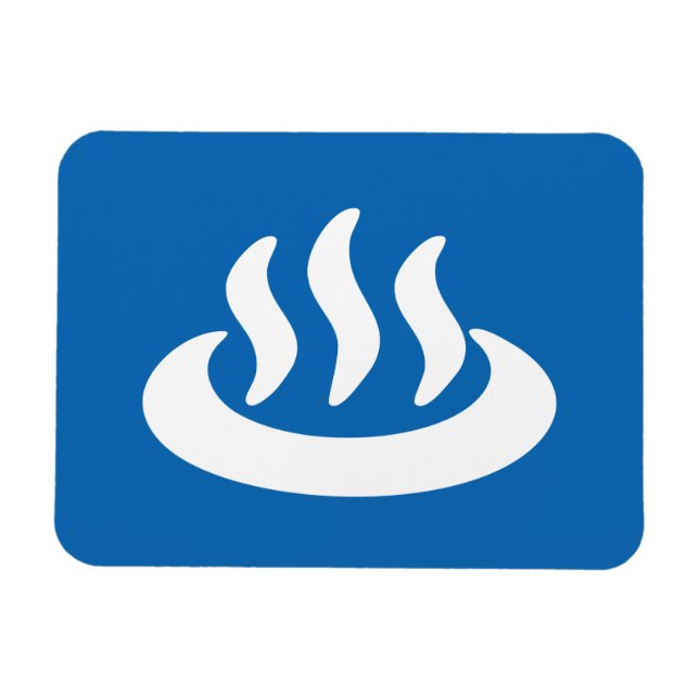 Onsen ♨ Hot Spring 温 japanisches Zeichen Magnet (Horizontal)
