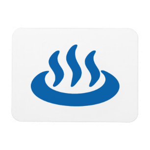 Onsen ♨ Hot Spring 温 japanisches Zeichen Magnet