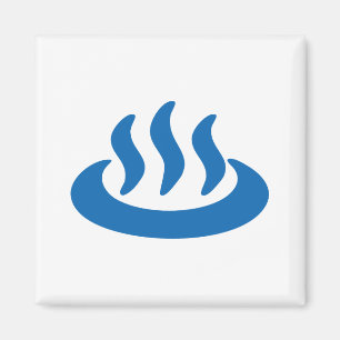 Onsen ♨ Hot Spring 温 japanisches Zeichen Magnet