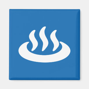 Onsen ♨ Hot Spring 温 japanisches Zeichen Magnet