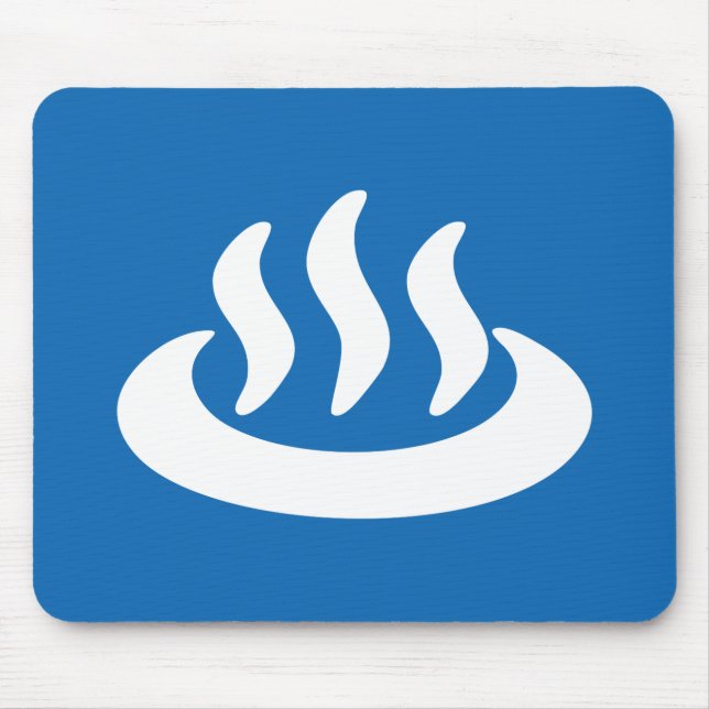 Onsen ♨ Hot Spring 温 japanisches Zeichen Mousepad (Vorne)