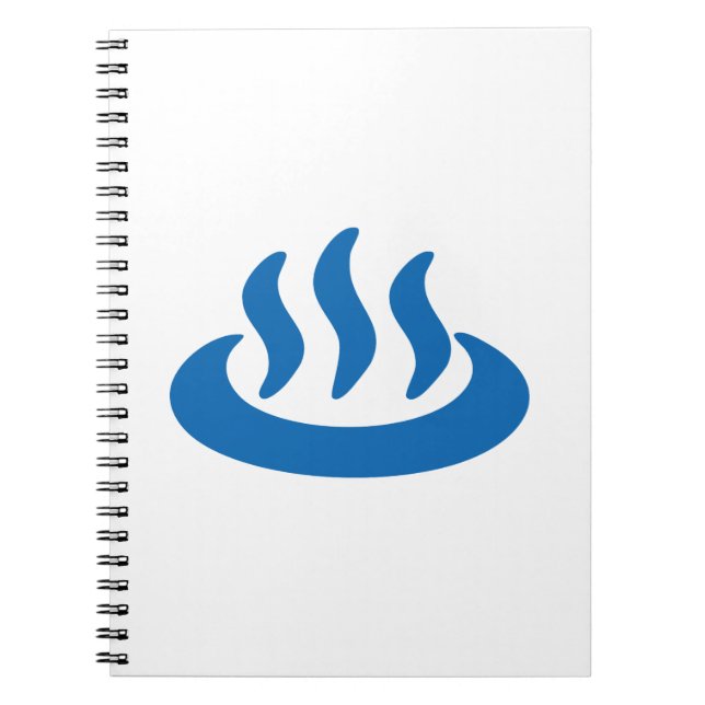 Onsen ♨ Hot Spring 温 japanisches Zeichen Notizblock (Vorderseite)