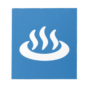 Onsen ♨ Hot Spring 温 japanisches Zeichen Notizblock