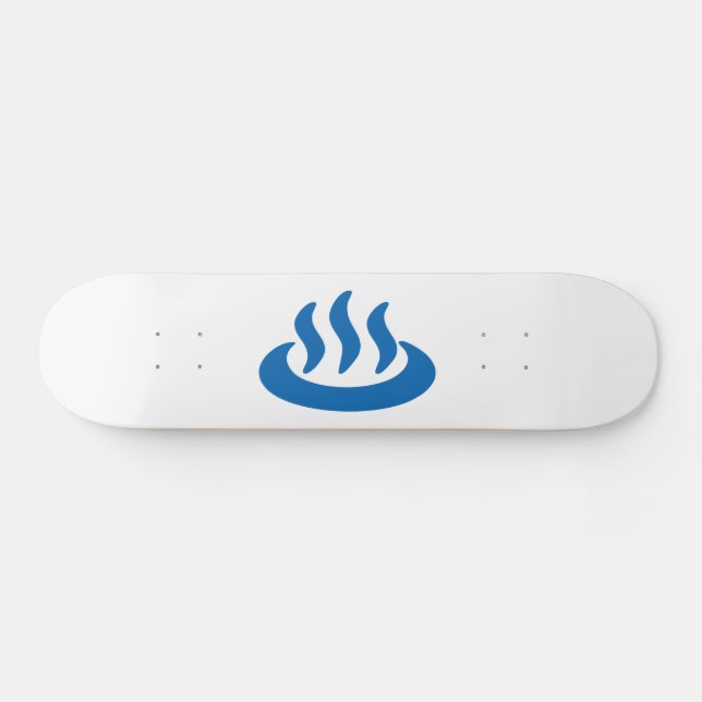 Onsen ♨ Hot Spring 温 japanisches Zeichen Skateboard (Horizontal)