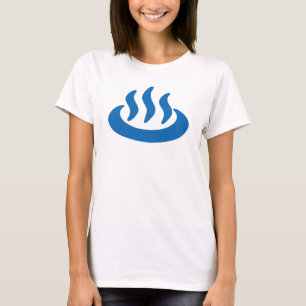 Onsen ♨ Hot Spring 温 japanisches Zeichen T-Shirt