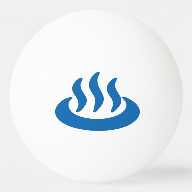 Onsen ♨ Hot Spring 温 japanisches Zeichen Tischtennisball (Vorderseite)