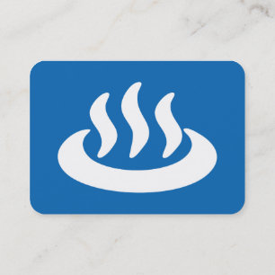 Onsen ♨ Hot Spring 温 japanisches Zeichen Visitenkarte