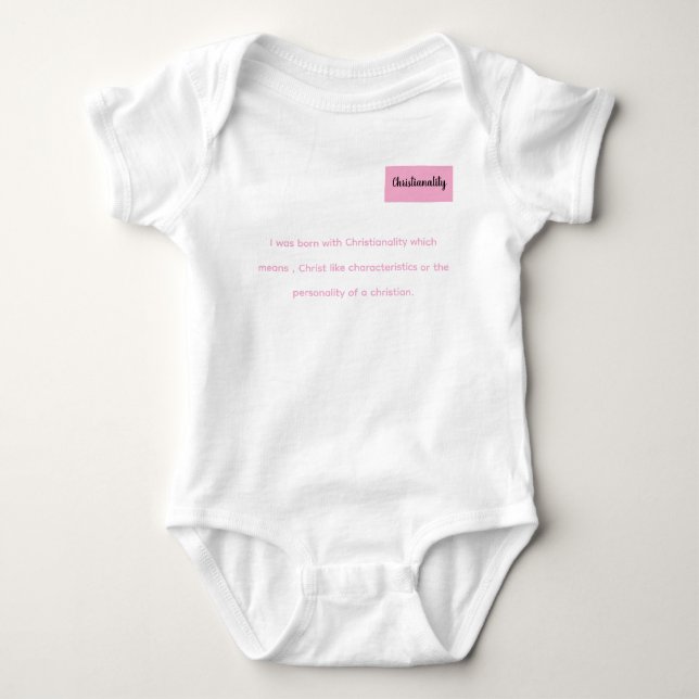 Onsie mit definierter Christianality Baby Strampler (Vorderseite)