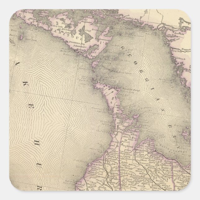 Ontario 3 quadratischer aufkleber (Vorderseite)