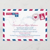 Ontario Canada Air Mail Post Wedding Reception