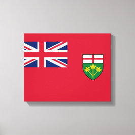 Ontario-Flagge Leinwanddruck
