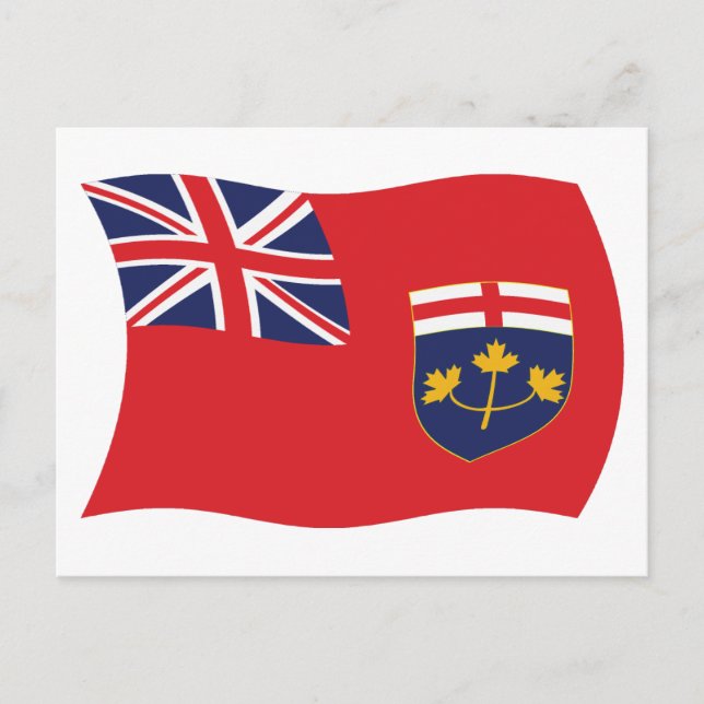 Ontario-Flagge Postkarte (Vorderseite)