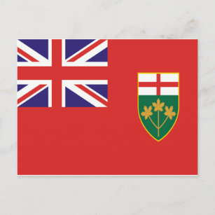 Ontario-Flagge Postkarte
