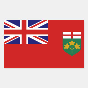 Ontario-Flagge Rechteckiger Aufkleber