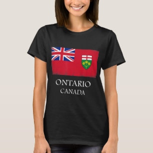 Ontario Kanada Flagge Provinz Vintage Kanadischer T-Shirt