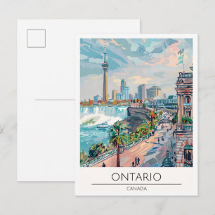 Ontario Kanada Kunst Illustration Reise Postkarte