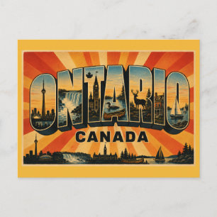 Ontario Kanada Vintage Provinz Postkarte
