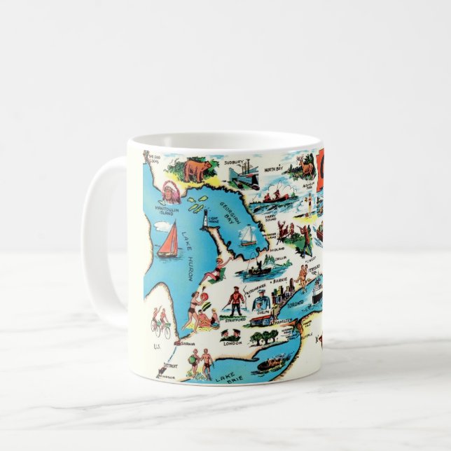 Ontario-Karte-Mug Kaffeetasse (Vorderseite Links)