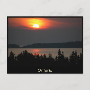 Ontario - Lake Superior Sunset - Postkarte