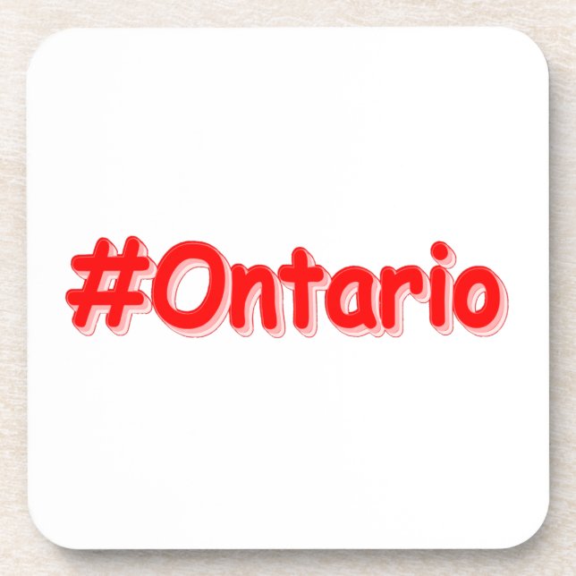 "#Ontario " Niedliches Design. Jetzt kaufen Getränkeuntersetzer (Vorderseite)