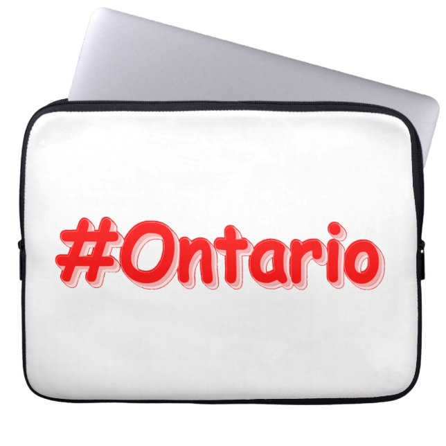 "#Ontario " Niedliches Design. Jetzt kaufen Laptopschutzhülle (Vorderseite)