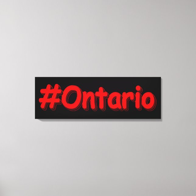 "#Ontario " Niedliches Design. Jetzt kaufen Leinwanddruck (Vorderseite)