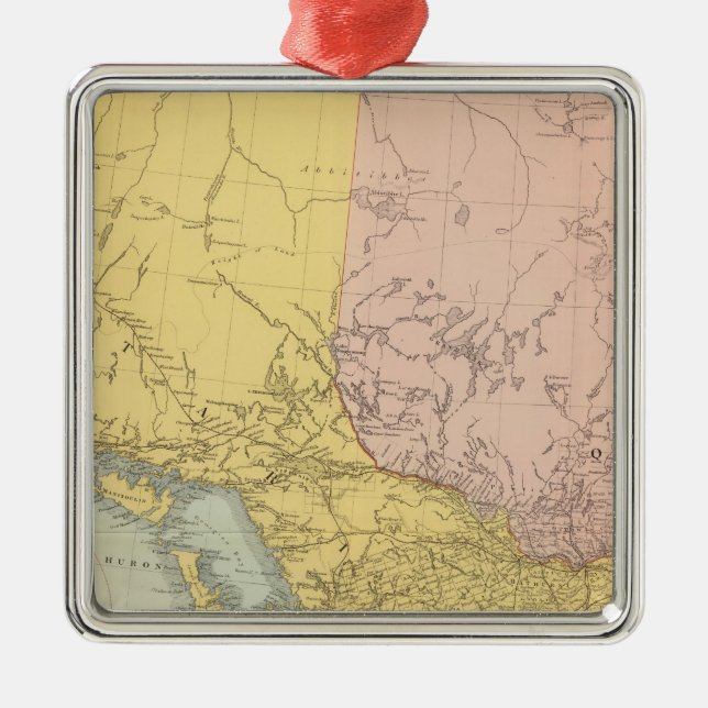 Ontario, Quebec Silbernes Ornament (Vorne)