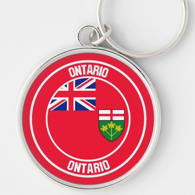 Ontario Round Emblem Schlüsselanhänger (Vorne)