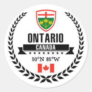 Ontario Runder Aufkleber