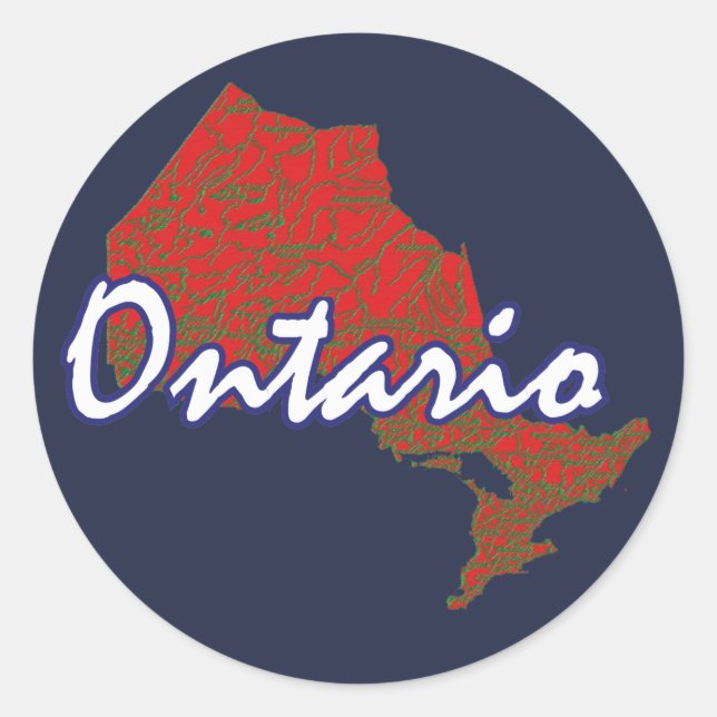 Ontario Runder Aufkleber (Vorderseite)