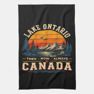 Ontario-See damals jetzt immer Kanada Retro Geschirrtuch