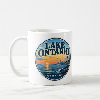 Ontario-See Sonnenuntergang Vintage Leuchtturm Kaffeetasse